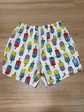 UZZI The Land & Ocean Popsicle Print Mesh Lined Swim Trunks Men’s L